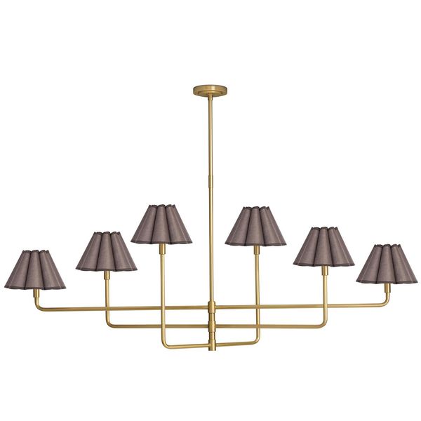 Polly Chandelier, Natur Brass/Wild Poppy