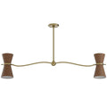 Gable Linear Chandelier, Storm Blau