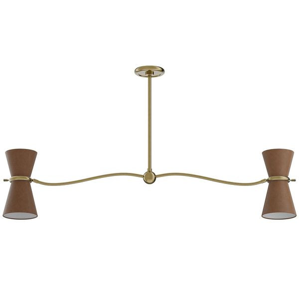 Gable Linear Chandelier, Storm Blau