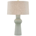 Moodus Tischlampe, Aged Brass/Ceramic Parrish Blau