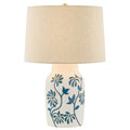 Shavani Tischlampe, Aged Brass/Ceramic Honeydew