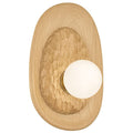 Tyra Flush Mount, Aged Brass/Ceramic Frost Crackle