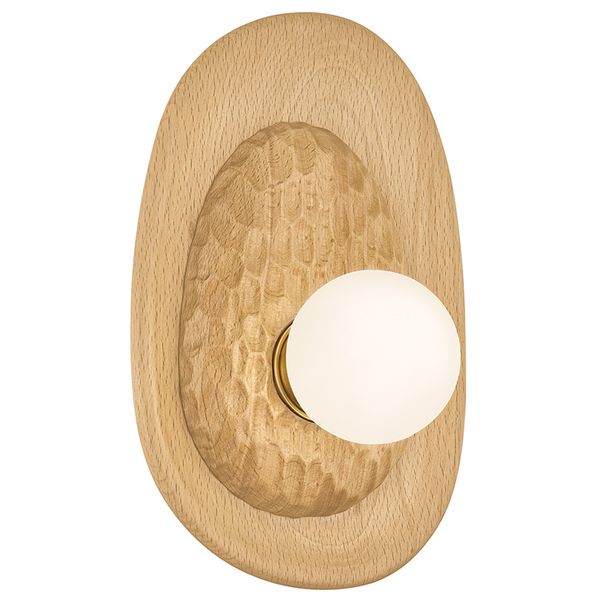Tyra Flush Mount, Aged Brass/Ceramic Frost Crackle