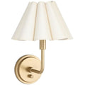 Polly Single Arm Sconce, Natur Brass/Oyster Wave