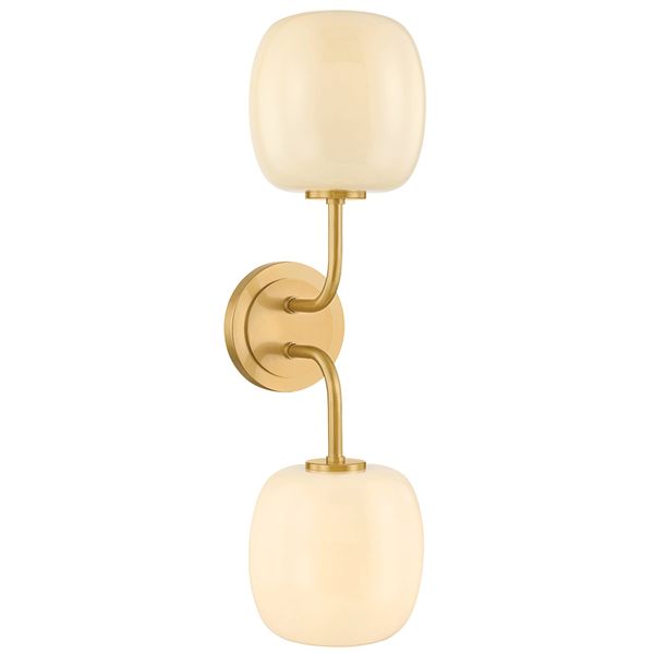 Lisette 6 Light Semi Flush, Aged Brass