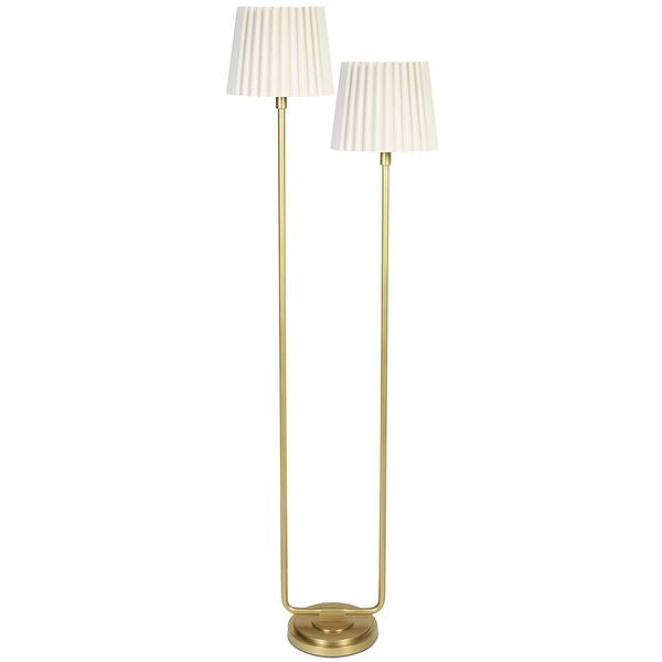 Polly Stehlampe, Natur Brass/Heritage Plaid